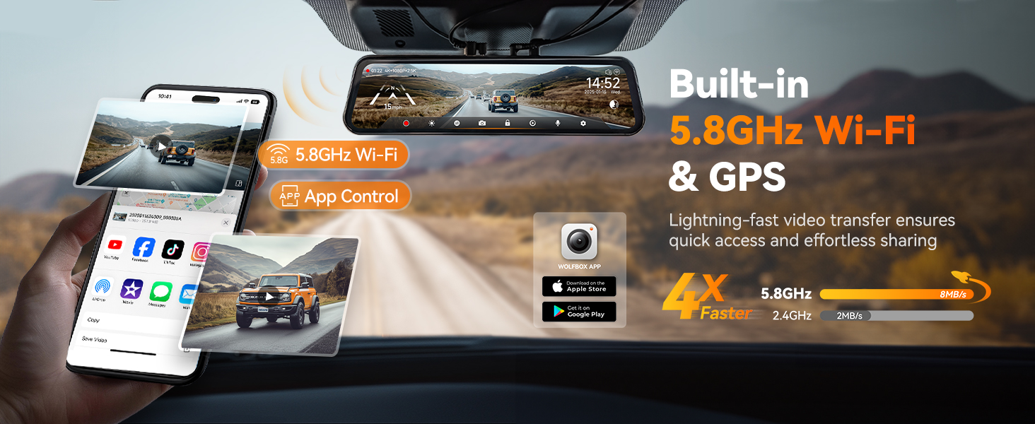 dashcam rearview mirror camera