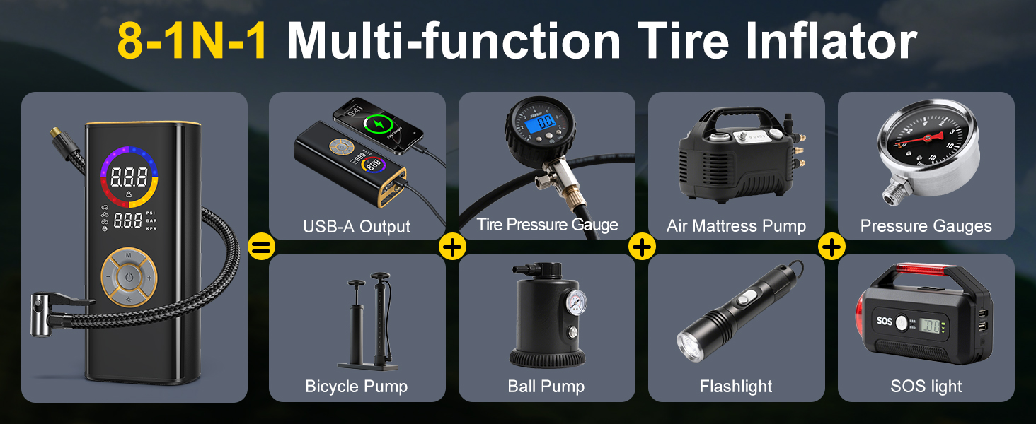 portable tire inflator for car