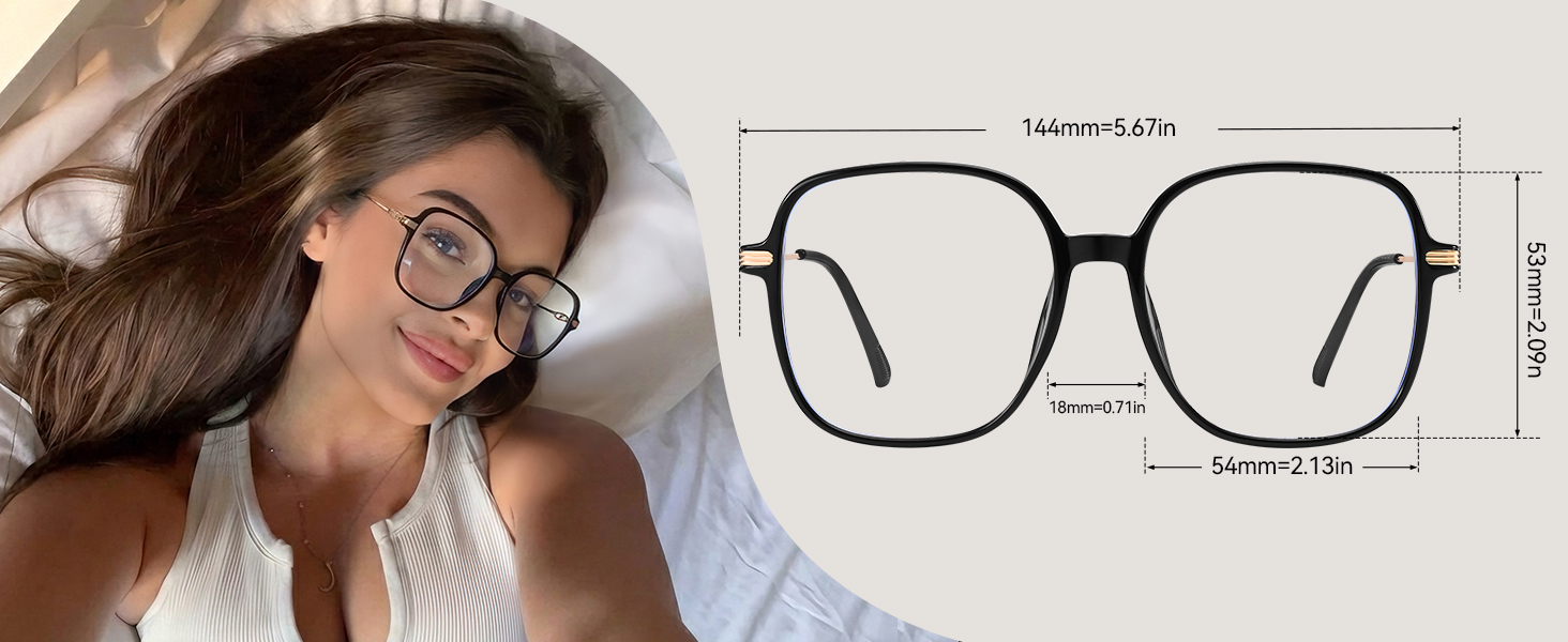 oversized blue light glasses