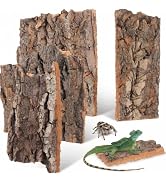 DOITOOL 4Pcs Cork Bark for Reptiles, Natural Cork Flats Reptile Bark for Terrarium Background, Cl...