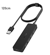Aceele USB Hub 3.0 Splitter with 4ft Extension Long Cable Cord