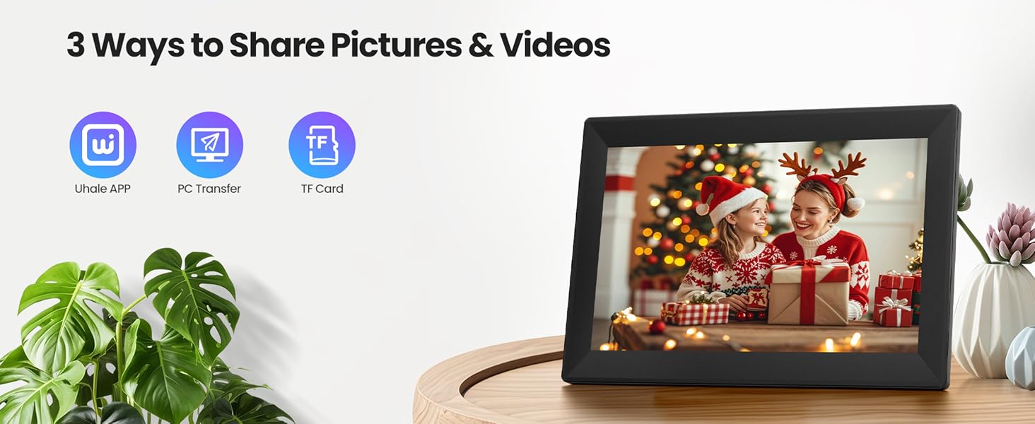 Uhale 10.1inch Digital Picture Frame WiFi Smart Touch Screen Digital Photo Frame