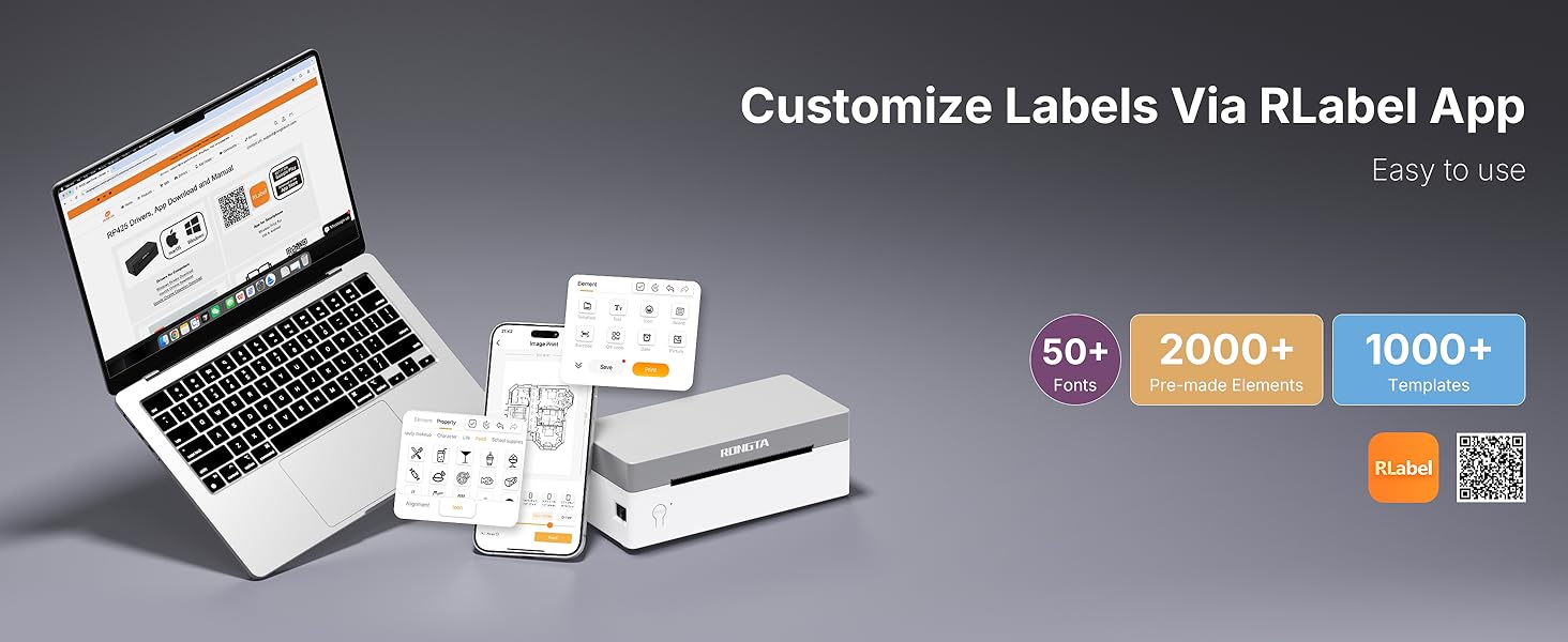 Rongta Shipping Thermal Label Printer