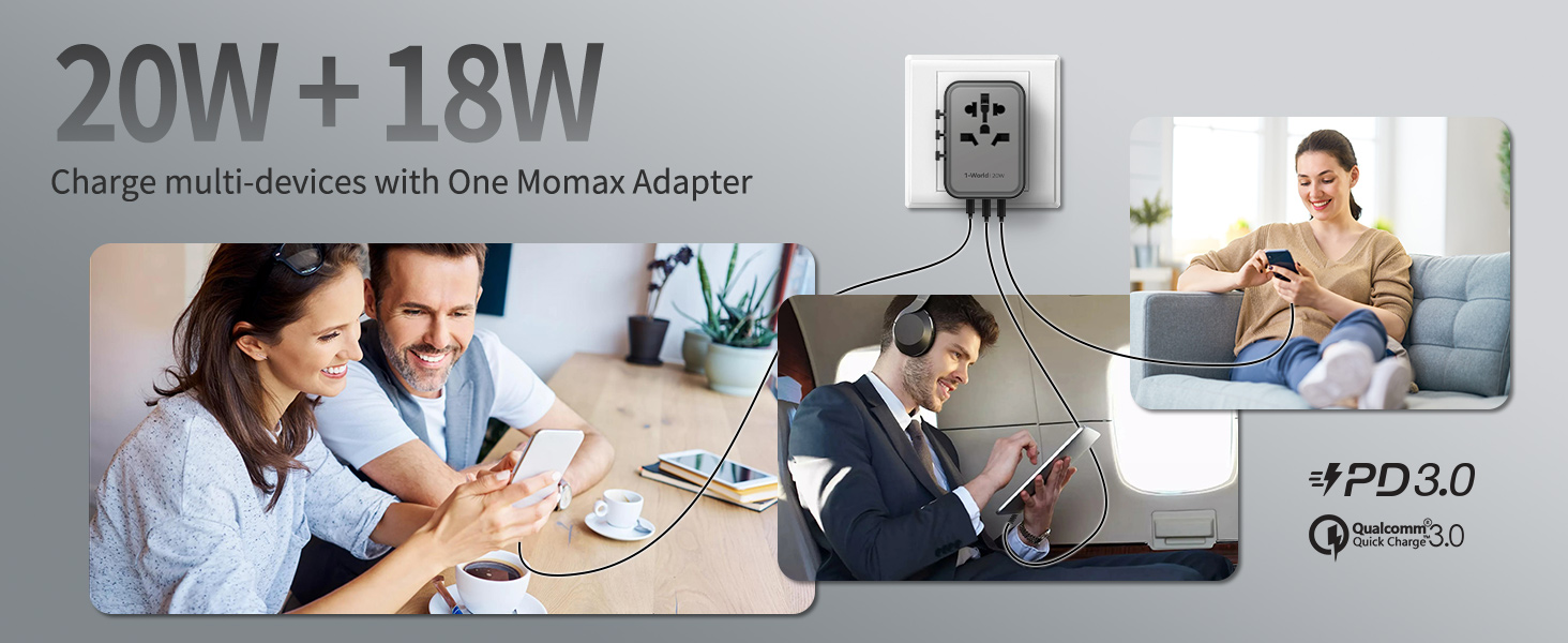 MOMAX Travel Plug Adapter