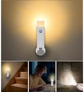 Chunace Motion Sensor Night Light with LED Flashlight - Dimmble &amp; Rechargeable, Portable Indoor W...