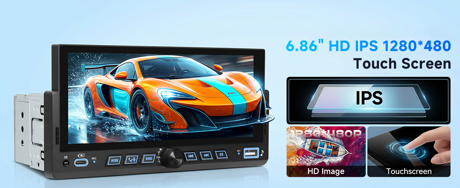 6.86‘’ HD IPS Touch Screen