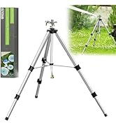 SPECILITE Impact Sprinkler on Tripod Base, 360° Rotating Brass Metal Pulsating Telescoping, 50" H...