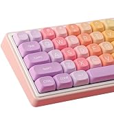 Tsungup MOA Profile Keycaps,PBT Cute Rainbow Candy Keycaps 126 Keys Dye-Sublimation Custom Keycap...