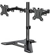 LIFTGO Dual Monitor Stand, Free-Standing Monitor Desk Mount for 2 Screens up to 27 inches, 17.6lb...