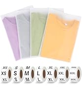 Svaldo Frosted Zipper Bags for Clothes with Clothing Size Stickers, 100PCS 10x13 inch T Shirt Bag...