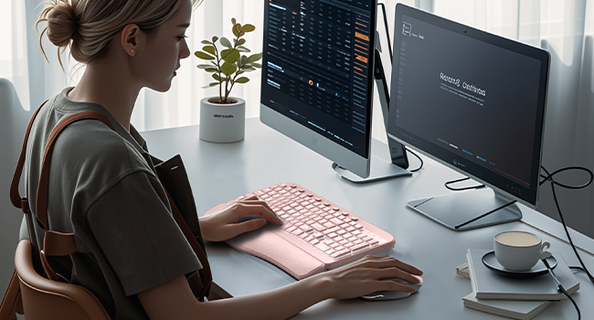 ergo cordless keyboard mouse duo