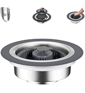 Buowinixi Kitchen Sink Drain Strainer, 3 in 1 Stainless Steel Kitchen Sink Stopper and Strainer, ...