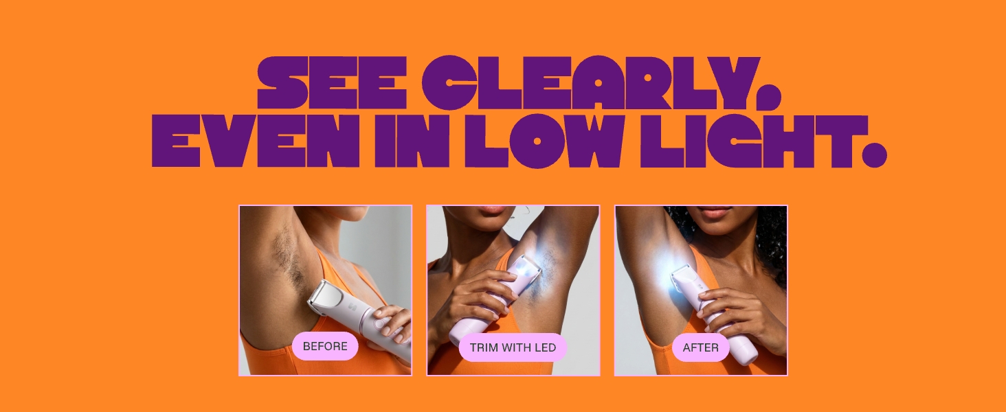 bikini trimmer for women waterproof-see clearly even in low light