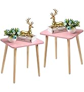 FORAOFUR Side Table Set of 2, Modern Side Table Accent Tables for Small Spaces, Wooden Side Table...