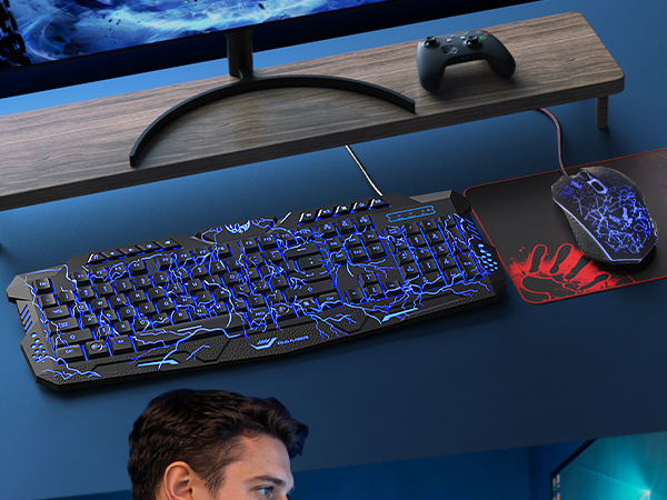 gaming keyboard and mouse blue keyboard and mouse