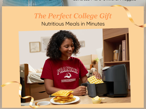 Cosori Small Air Fryer 2.1qt – Quick dorm reheating in tight spaces.