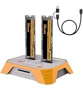 SEINIKAY M.2 SSD Duplicator with SD Card Reader, Tool-Free M.2 Cloner, Supports NVME/SATA SSD&amp;SD ...