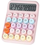 DANRONG Mechanical Switch Calculator with Big Buttons, Calculators Desktop, 12 Digits, Large LCD ...