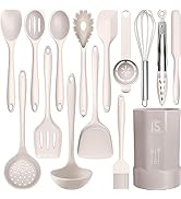 Silicone Cooking Utensils Set - 446°F Heat Resistant Kitchen Utensils,Turner Tongs,Spatula,Spoon,...