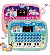 Kids Tablet Toddler Learning Pad with LED Screen Teach Alphabet Numbers Word Music Math Early Dev...