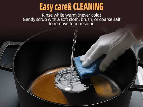 Cast iron dutch oven pot with lid