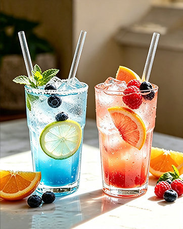 clear straws