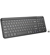 TECKNET Wireless Keyboard Bluetooth &amp; 2.4G USB, Up to 4-Device Connection, USB C Rechargeable Bat...