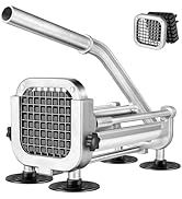 French Fry Cutter, Ruooson Professional Potato Cutter Slicer with 3/8 In Stainless Steel Blades, ...