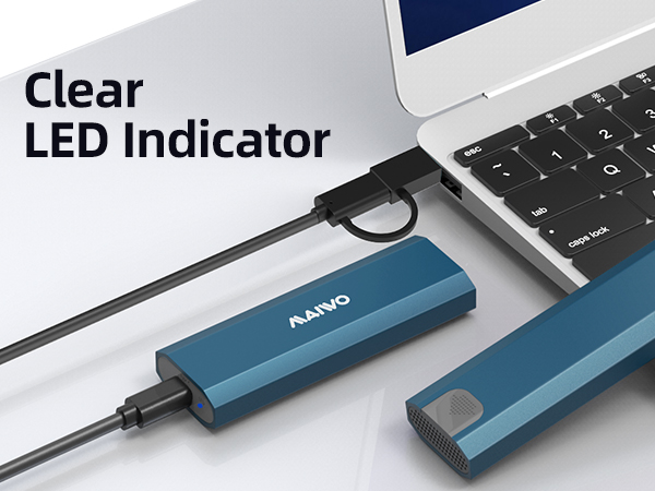 usb 3.0 3.2 type c enclosure for m.2 nvme sata solid state drive