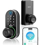 DESLOC D212 Fingerprint Door Knob Lock, Built in WiFi, 8-Month Battery | Easy Install, App Contro...