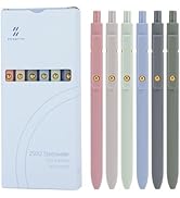 Ddaowanx Gel Pens, 0.5mm Fine Point Quick Dry Blue Ink Pens Retractable, Cute Colorful Barrel Smo...