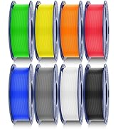 SUNLU ABS Filament 1.75mm 3D Printer Filament Bundle Multicolor, Individually Vacuum Packed, 2kg ...