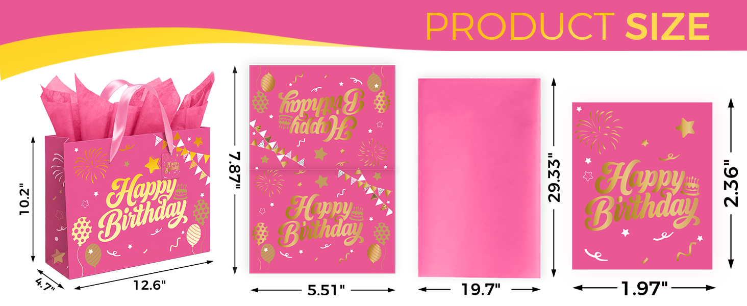 Pink Birthday Gift Bag