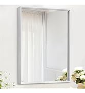AAZZKANG Mirrors for Wall Rectangular Metal Frame Mirror for Farmhouse Bathroom Bedroom Living Ro...