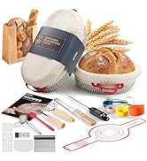 Ganiza Sourdough Starter Kit, Cotton Rope Sourdough Bread Baking Supplies, 9'' Round &amp; 10'' Oval ...