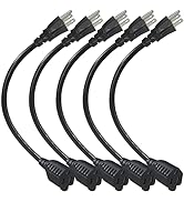 1FT Short Power Extension Cord 1FT - Short 3 Prong Extension Cord Outlet Saver Indoor SJT 16 AWG ...