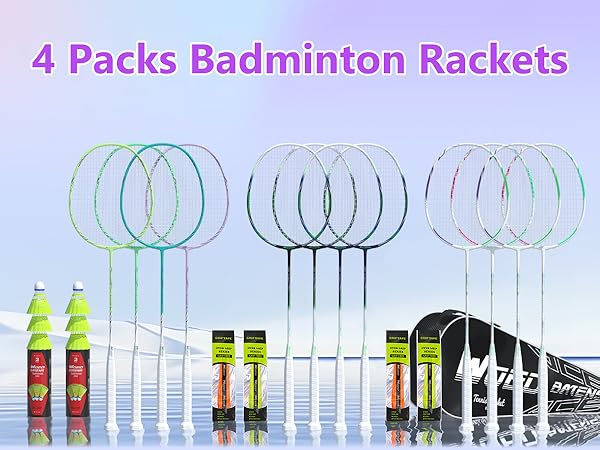 4 packs Badminton racket