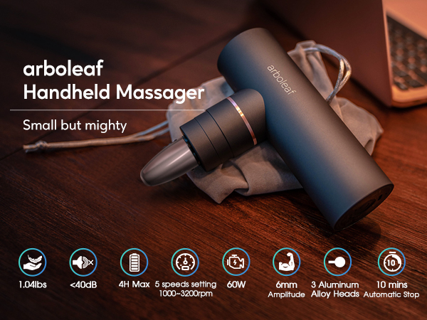 mini handheld massage gun, lightweight portable massager for home and travel