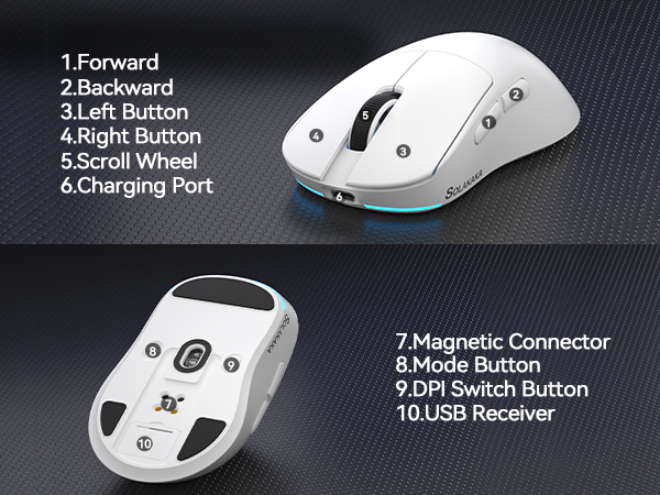 wireless mouse with charging dock