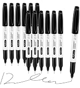 craftinova Black Ultra Fine Point Permanent Markers, Extra Fine Tip, Quick Drying and Waterproof,...