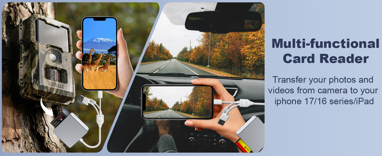 Lightning USB C USB 3.0 card reader