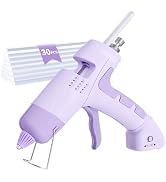 HHieratic Cordless Hot Glue Gun Kit with 30 Glue Sticks,Built-in 2600mAh Battery Rechargeable Fas...