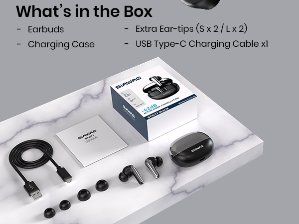 Ear Buds with ENC Noise Canceling Headset, IPX5 Waterproof Earphones for Gym/Running/Work