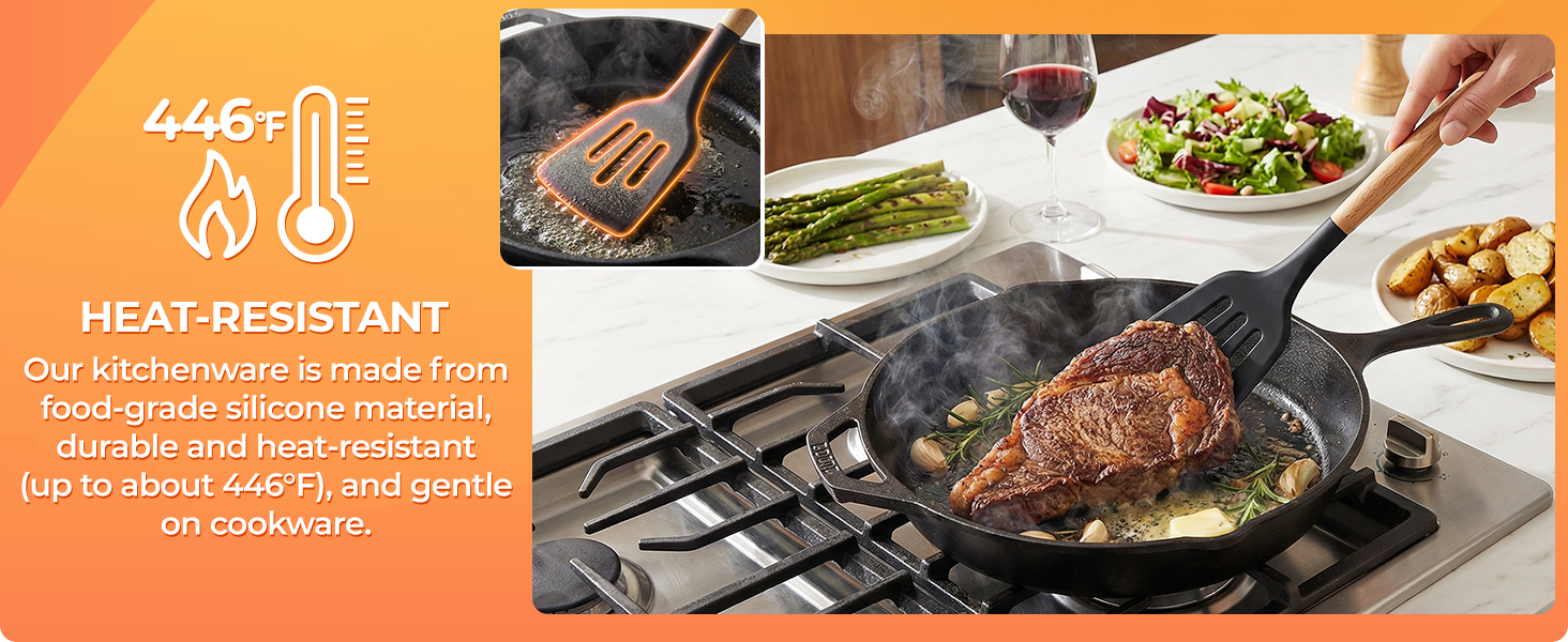 silicone utensils set for cooking