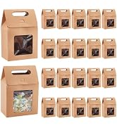 PH PandaHall 24pcs Treat Gift Boxes Goodies Paper Box Small Party Favor Boxes Window Gift Packagi...