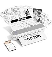 HPRT Inkless Portable Printer Wireless for Travel,Thermal Printer Supports 8.5" x 11" US Letter&amp;A...