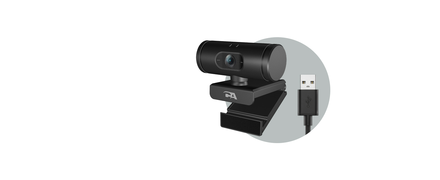 USB A webcam, plug and play camera, HD video conferencing camera, USB webcam, plug and play webcam