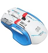 Jectse Gaming Mouse, 3 Mode 2.4G Wired Bluetooth with 5 Adjustable DPI and 11 RGB Light, PC Gamin...