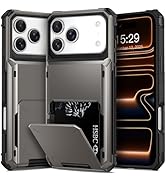 TOPAUX for iPhone 17 Pro Wallet Case 5 Credit Card Holder Flip Cover Secure Back Pocket ID Slot C...
