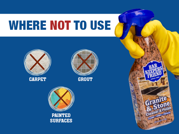 Do not use on carpet grout painted surfaces